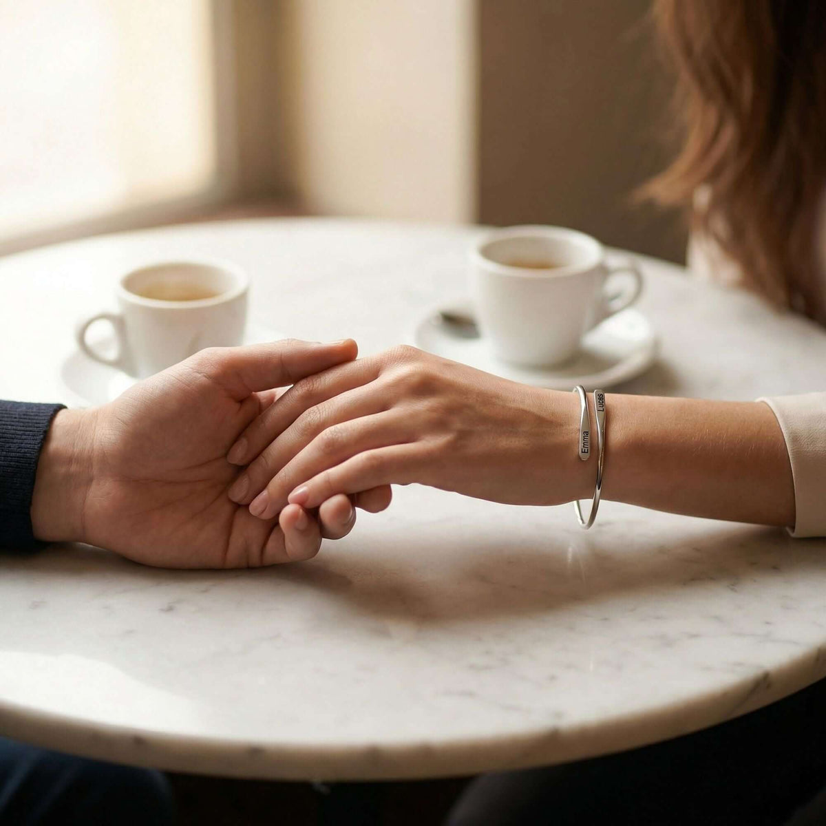 Pulsera Personalizada con Grabado – Nombres, Fechas y Palabras Especiales, para Parejas