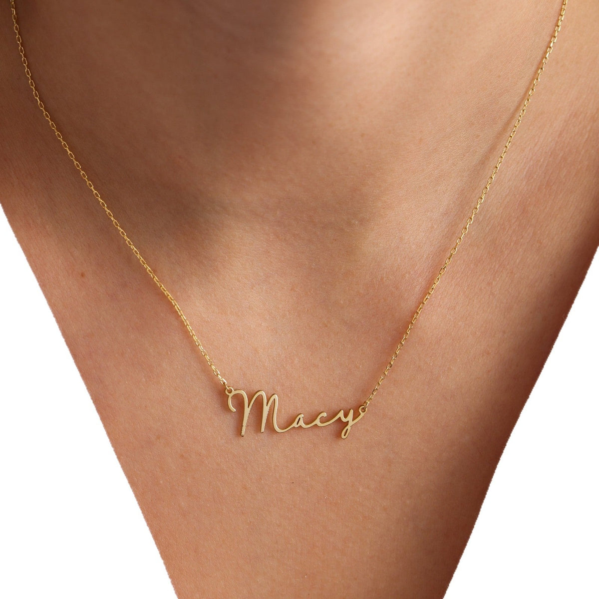 Collar personalizado con nombre – Delicado collar dorado para regalo