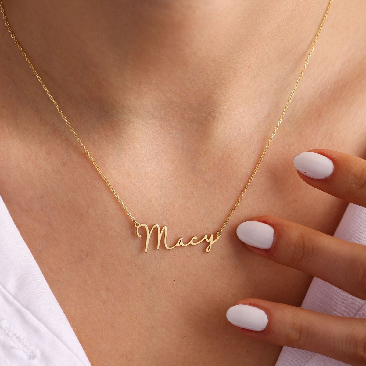 Collar personalizado con nombre – Delicado collar dorado para regalo