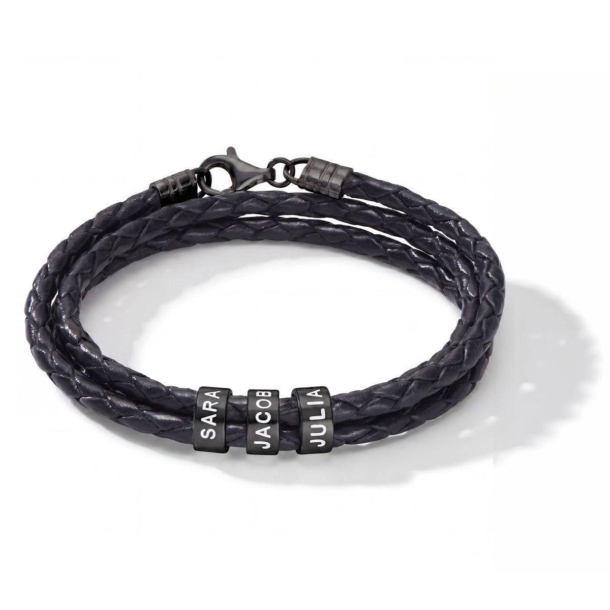 Pulsera masculina con grabado – pulsera de cuero personalizada