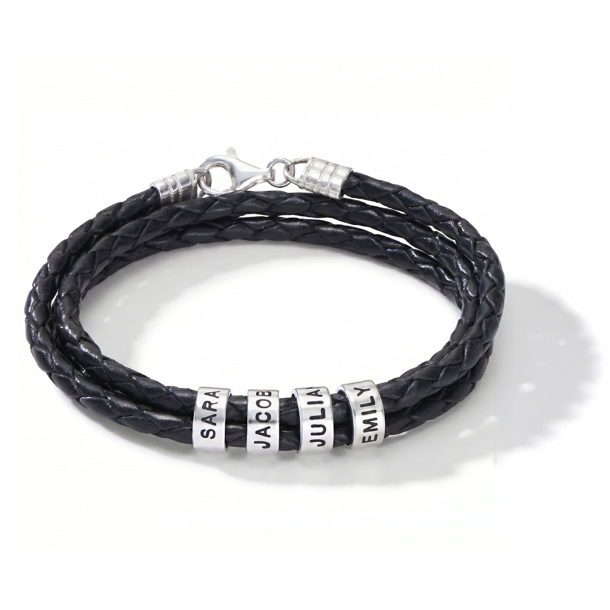 Pulsera masculina con grabado – pulsera de cuero personalizada