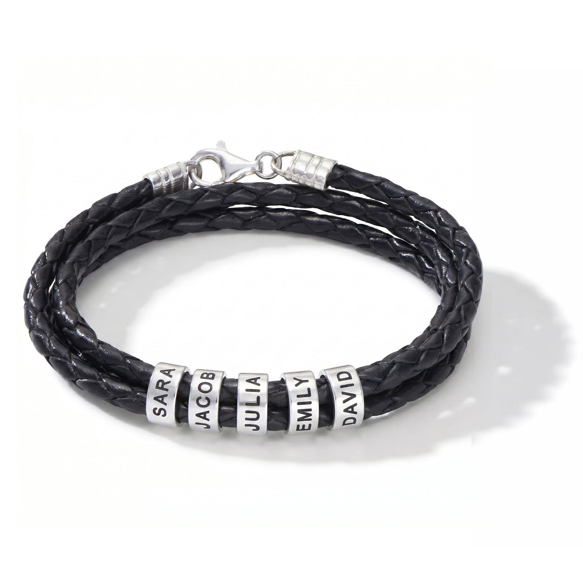 Pulsera masculina con grabado – pulsera de cuero personalizada