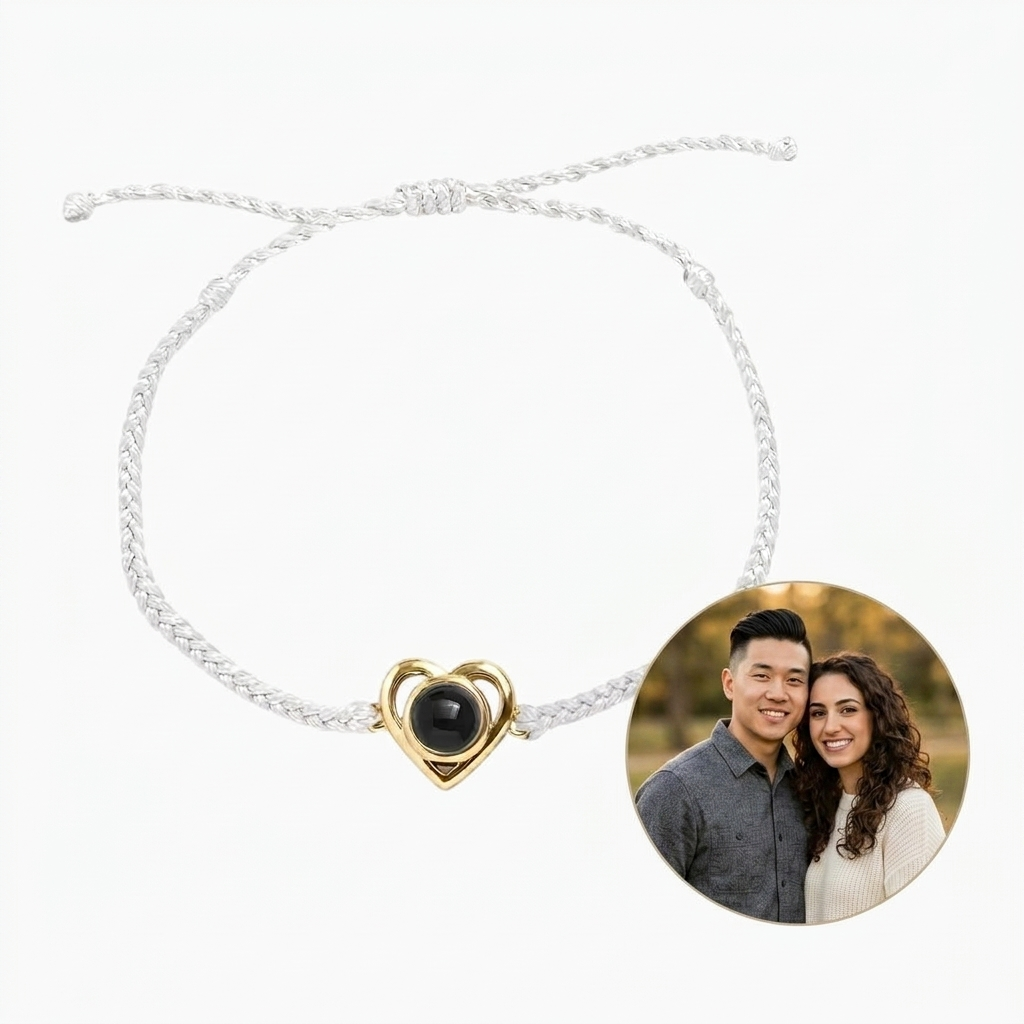 Pulsera personalizada con foto dentro – corazón