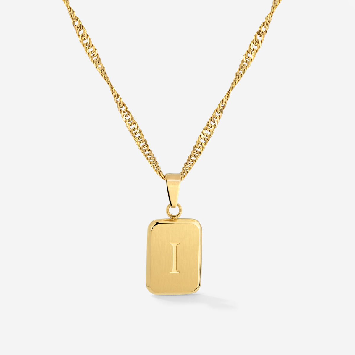 Collar de oro personalizado con una letra