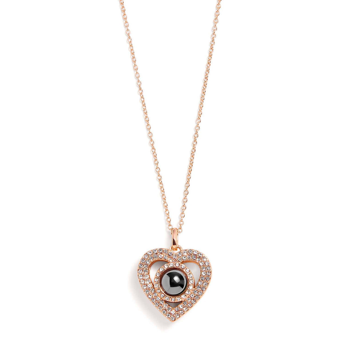 Collar personalizado con colgante en forma de corazón con fotografía
