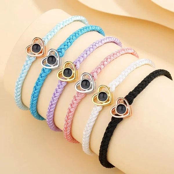 Pulsera personalizada con foto dentro – corazón