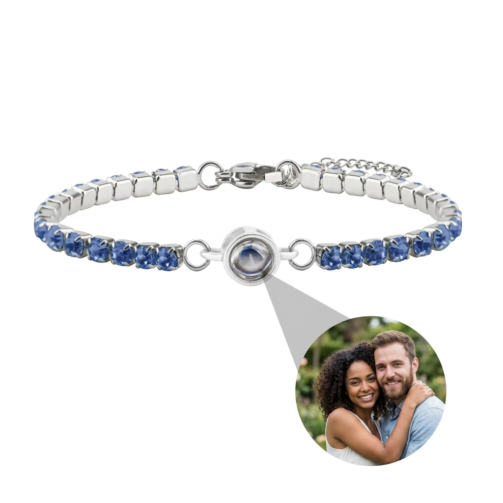 Pulsera de tenis personalizada con foto