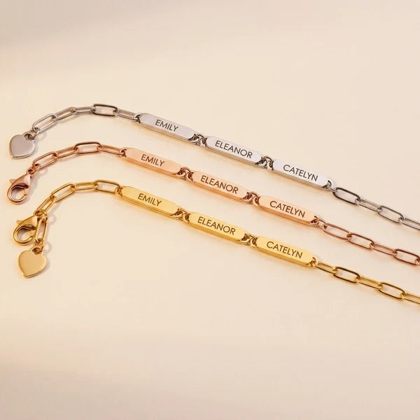 Pulsera con nombres personalizada