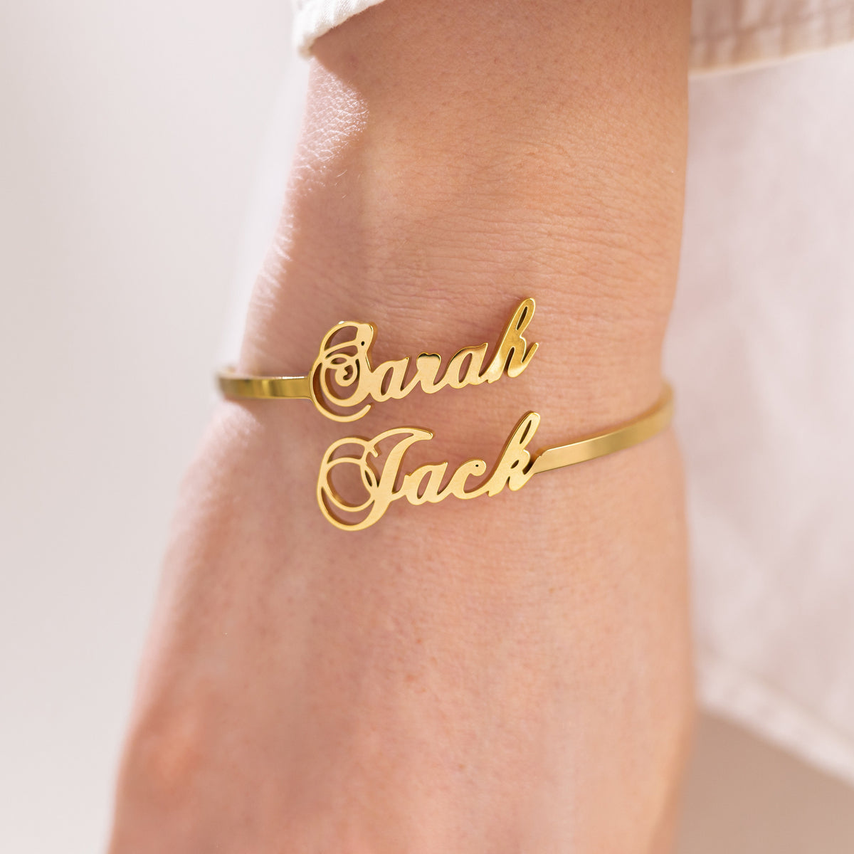 Pulsera personalizada con dos nombres – pulsera con nombres para regalo