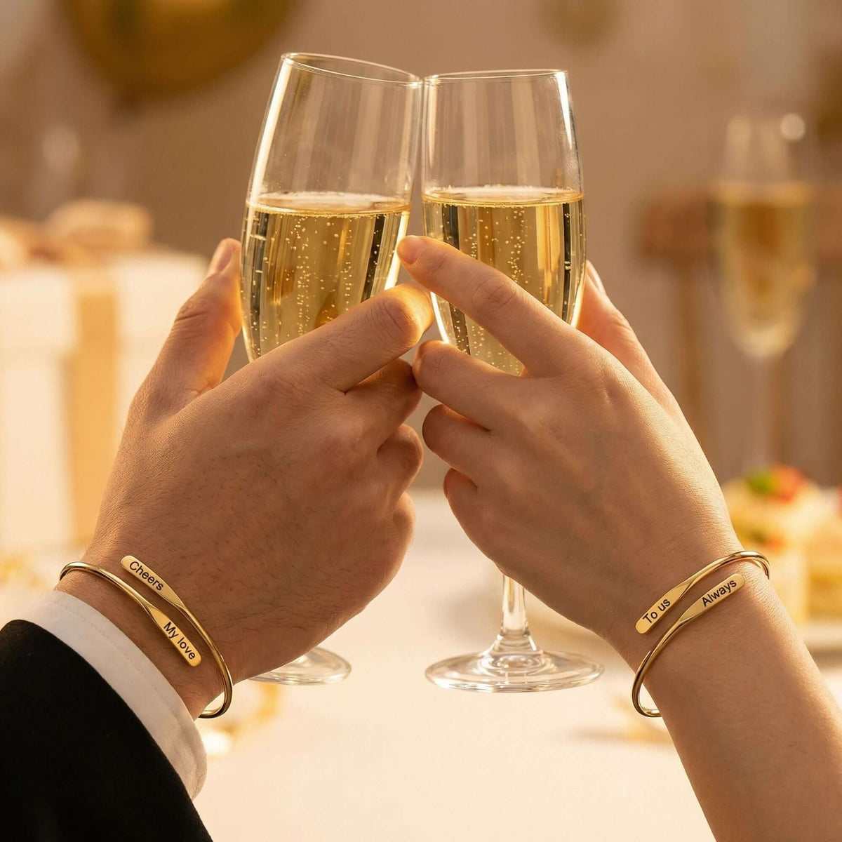 Pulsera Personalizada con Grabado – Nombres, Fechas y Palabras Especiales, para Parejas