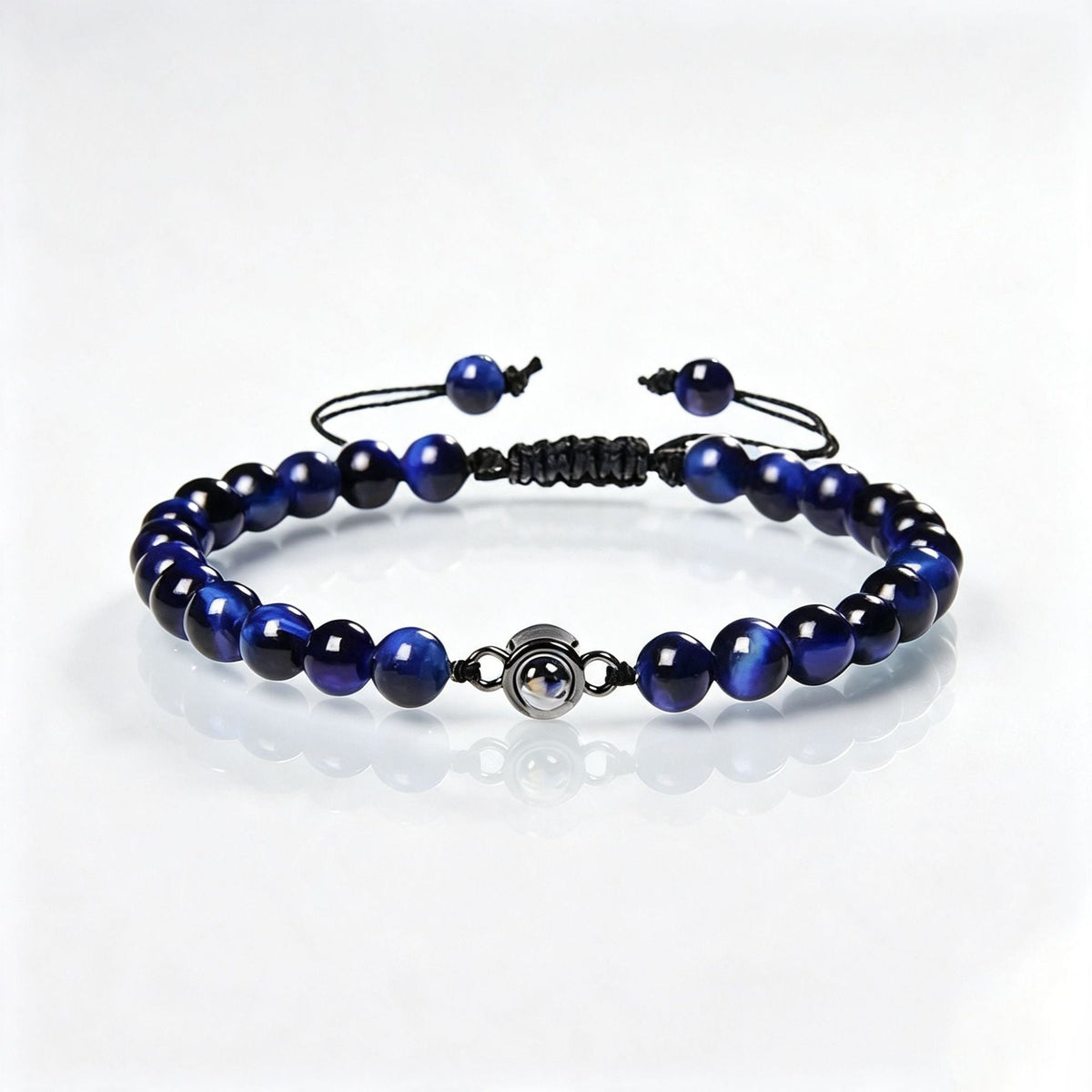 Pulsera personalizada con cuentas estilo piedras naturales y foto