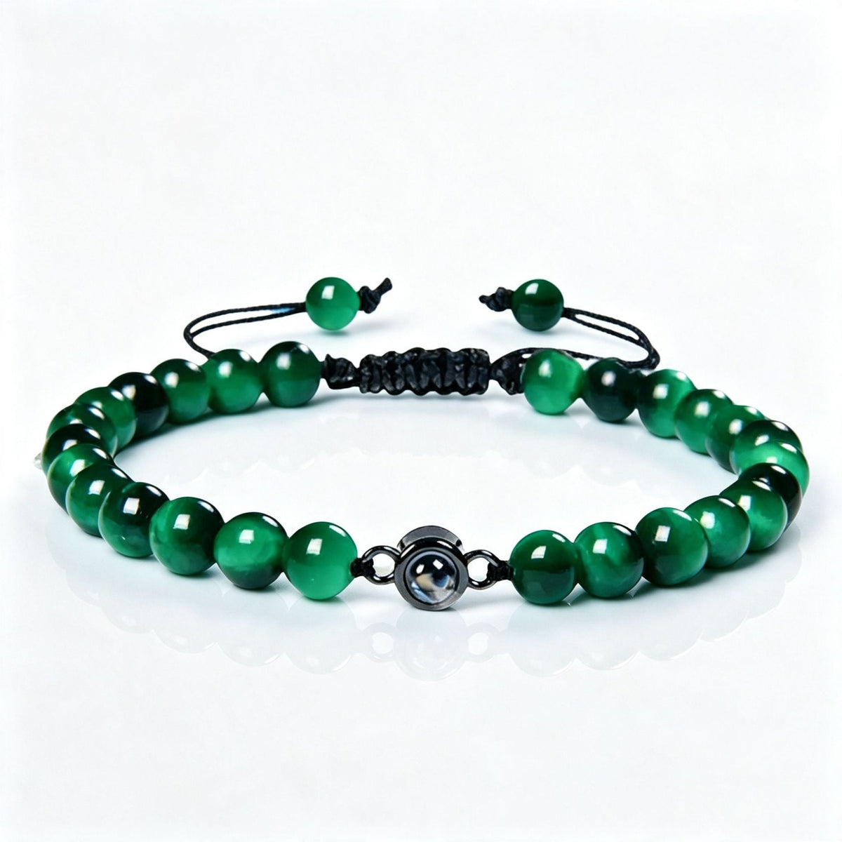 Pulsera personalizada con cuentas estilo piedras naturales y foto