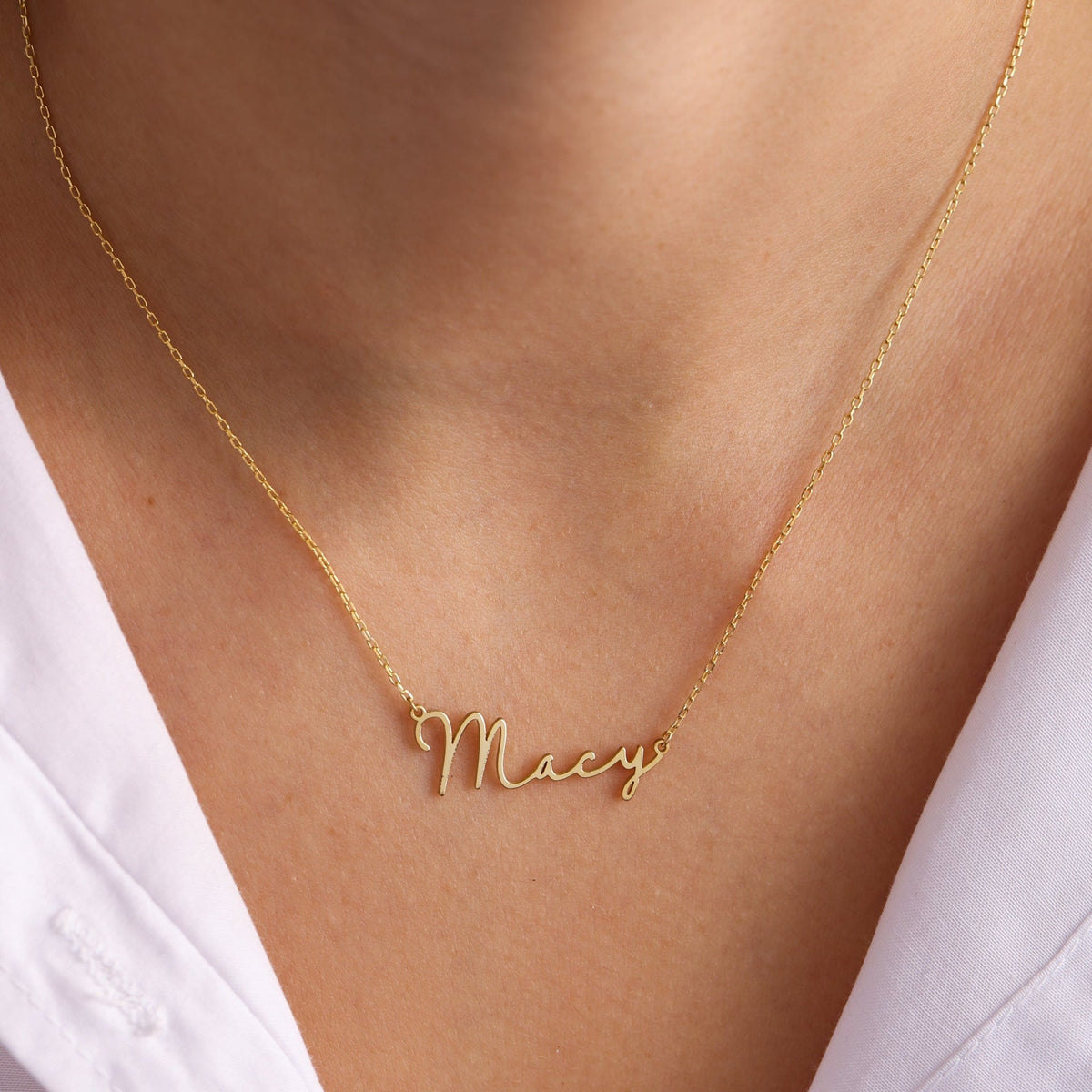 Collar personalizado con nombre – Delicado collar dorado para regalo