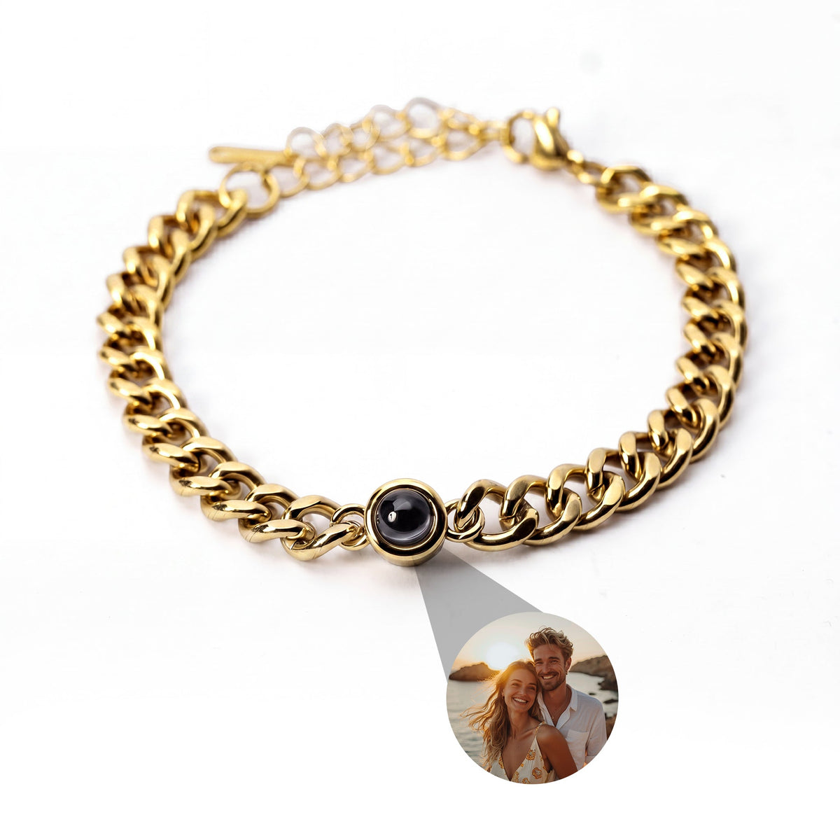 Pulsera con tu propia foto – cadena barbada