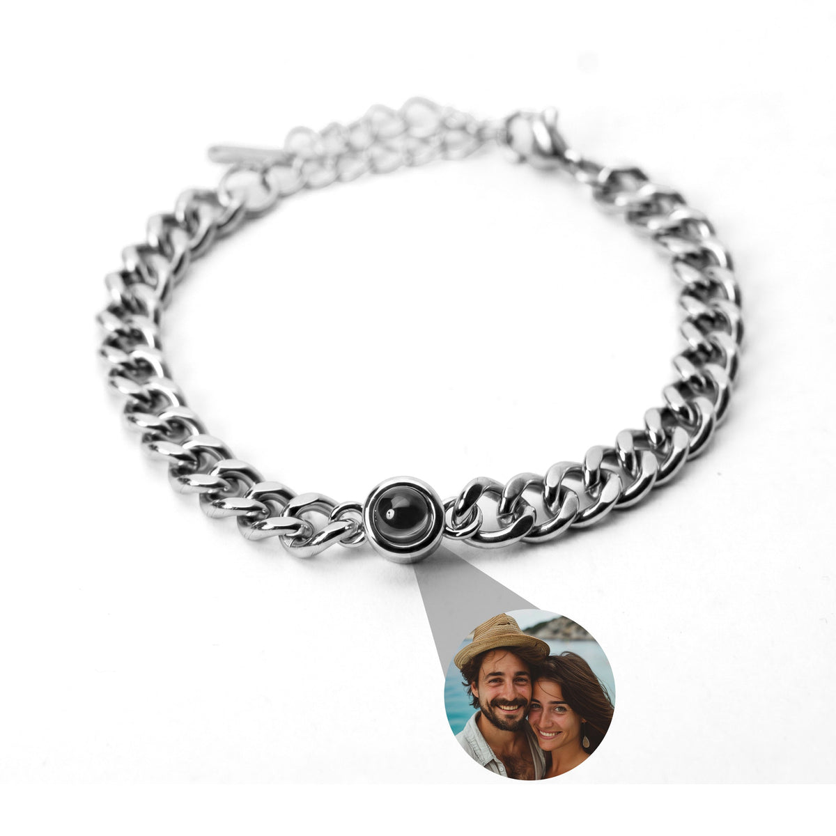 Pulsera con tu propia foto – cadena barbada