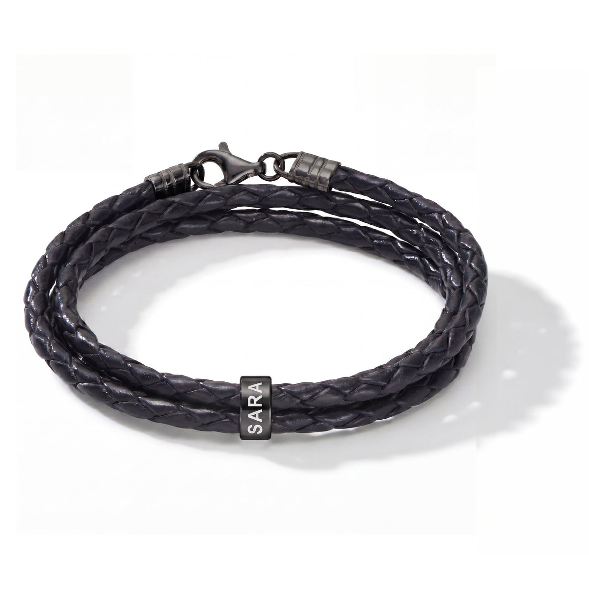 Pulsera masculina con grabado – pulsera de cuero personalizada