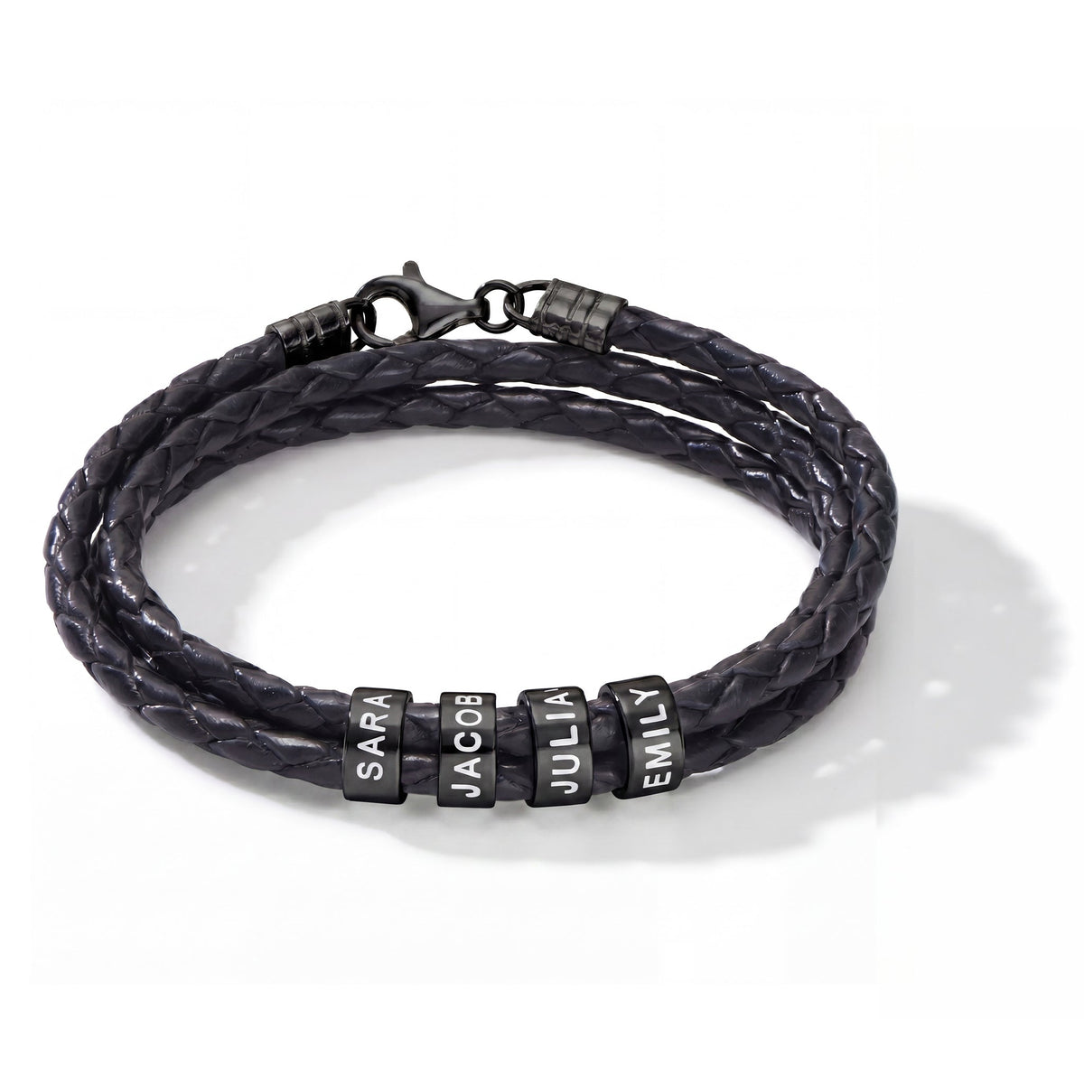Pulsera masculina con grabado – pulsera de cuero personalizada