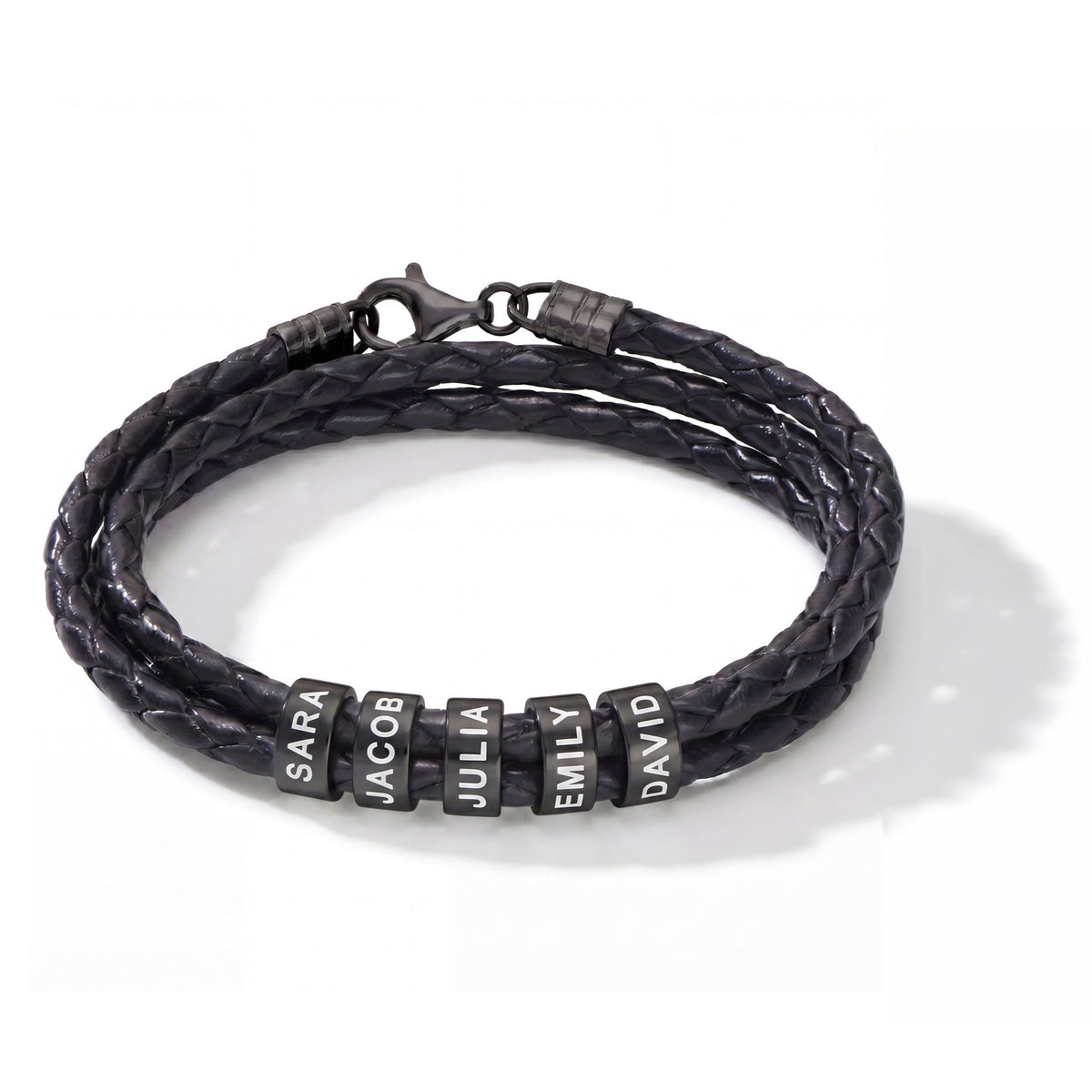 Pulsera masculina con grabado – pulsera de cuero personalizada