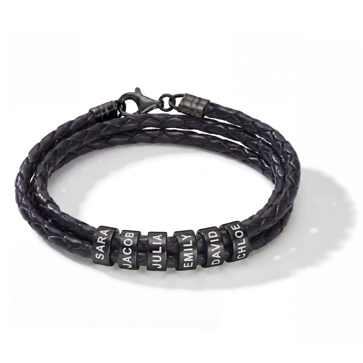 Pulsera masculina con grabado – pulsera de cuero personalizada