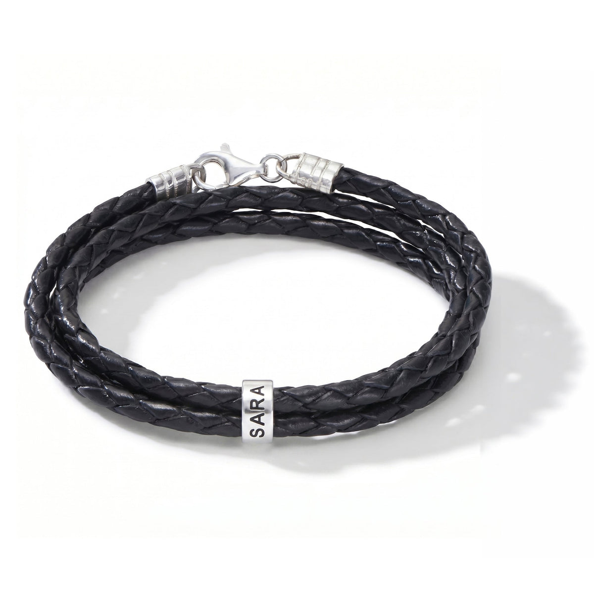 Pulsera masculina con grabado – pulsera de cuero personalizada