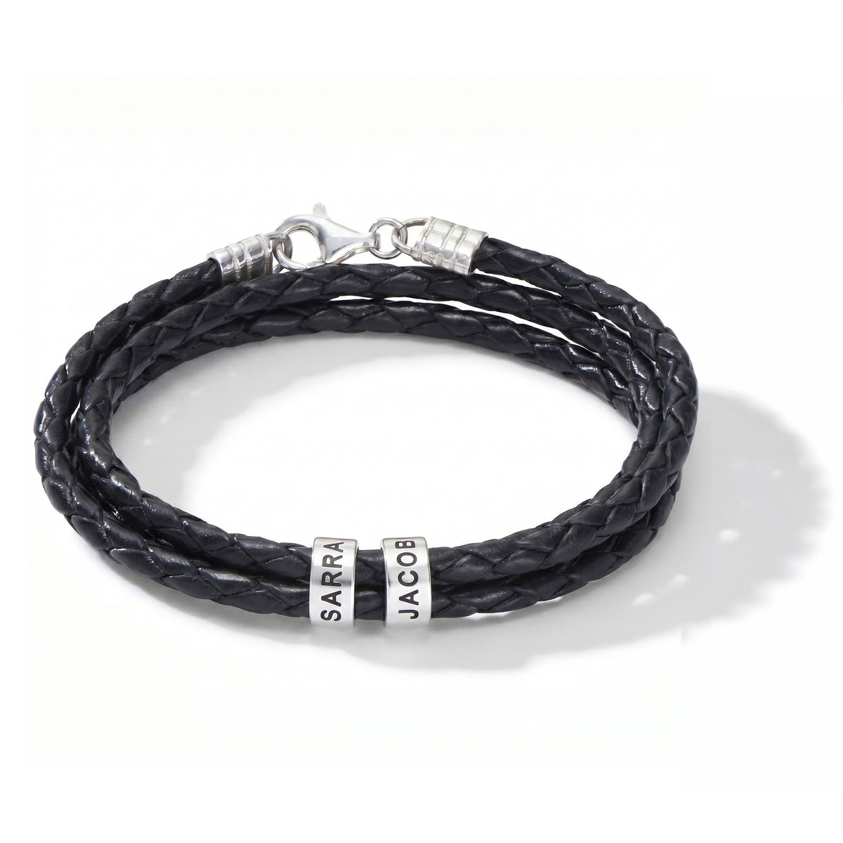 Pulsera masculina con grabado – pulsera de cuero personalizada