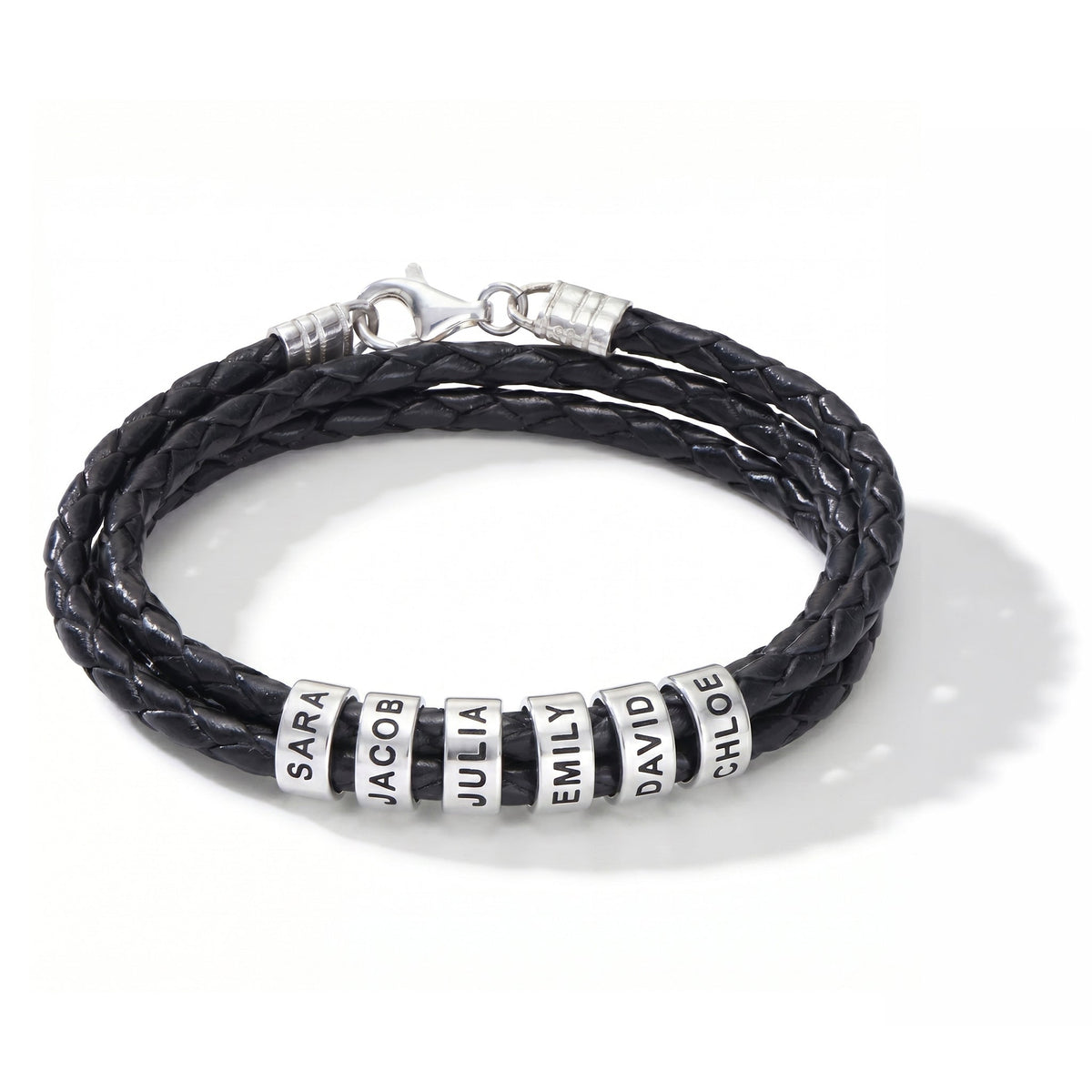 Pulsera masculina con grabado – pulsera de cuero personalizada