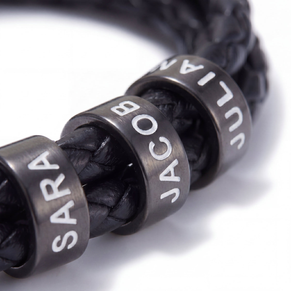 Pulsera masculina con grabado – pulsera de cuero personalizada
