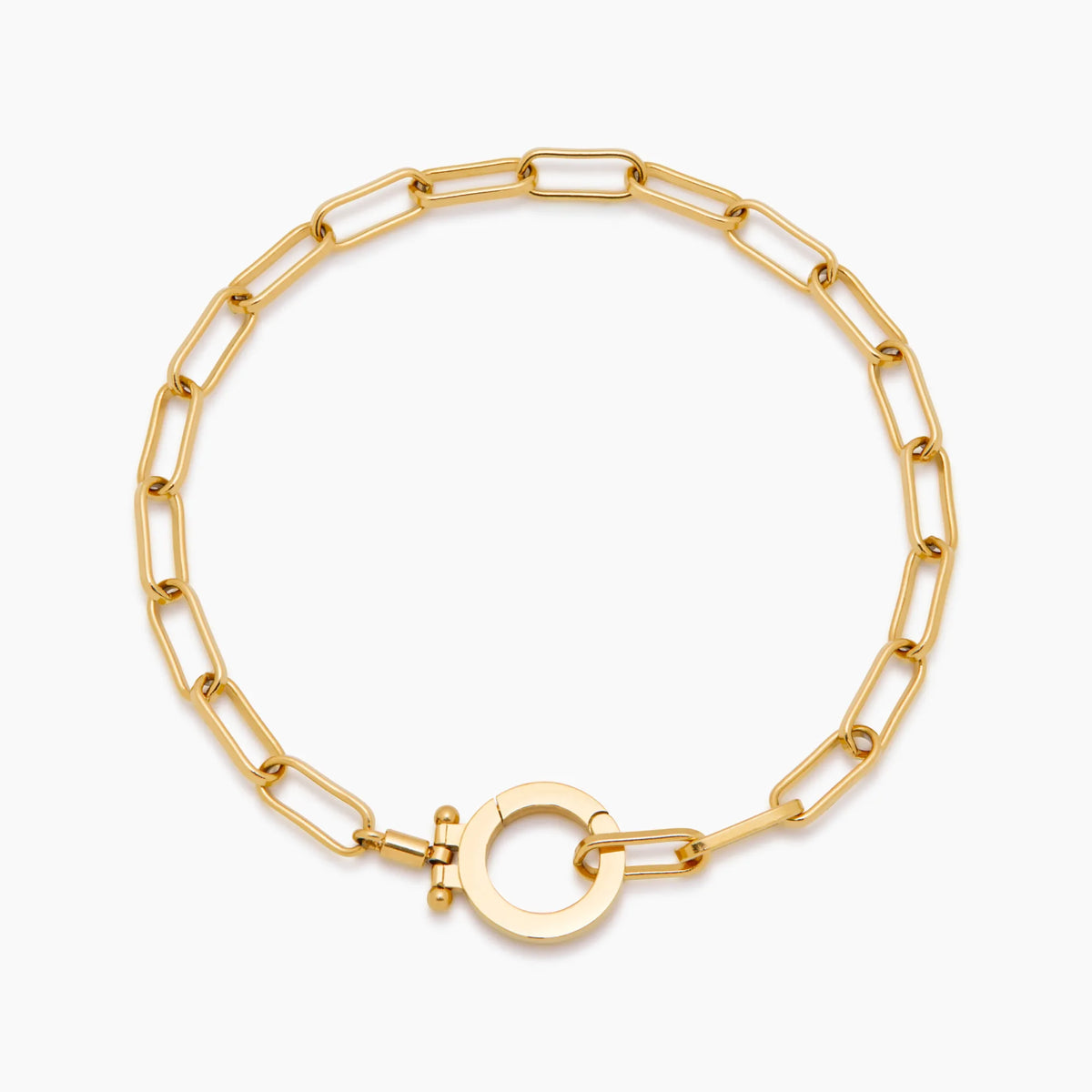 Pulsera esencial con cadena estilo clips de oficina