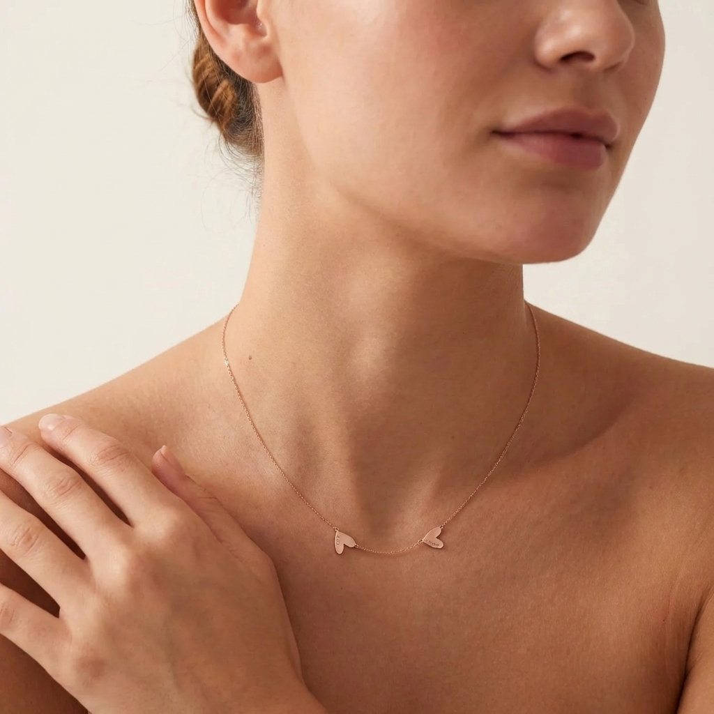 Collar con nombres personalizado – hasta 6 corazones grabados