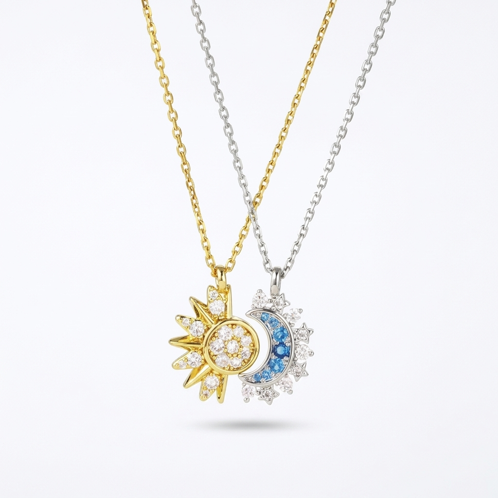 Collares para Parejas y Amigos Sol y Luna – Set de 2 Piezas