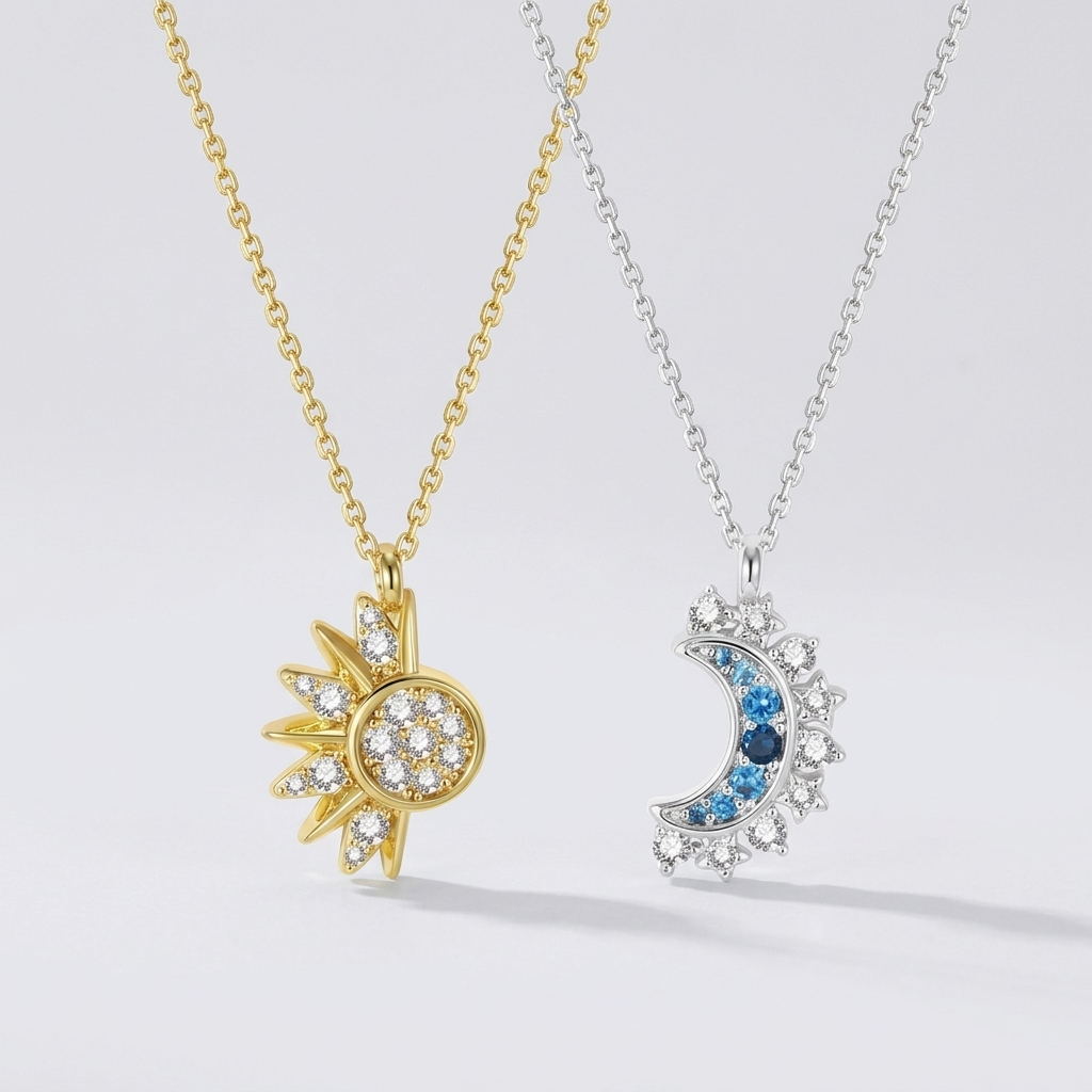 Collares para Parejas y Amigos Sol y Luna – Set de 2 Piezas