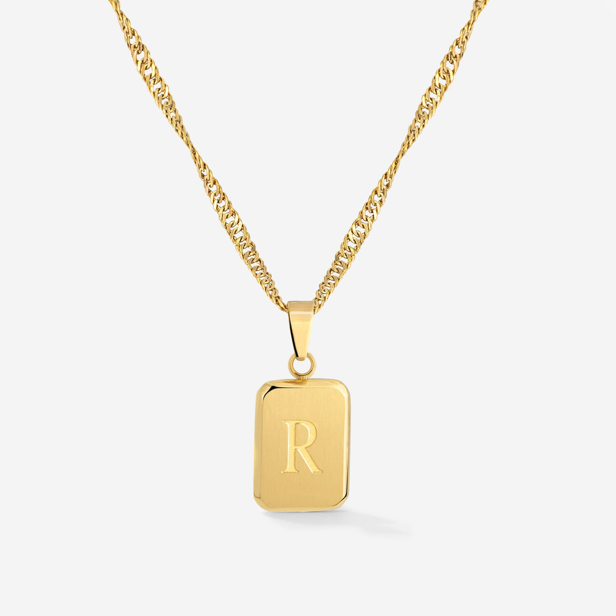 Collar de oro personalizado con una letra