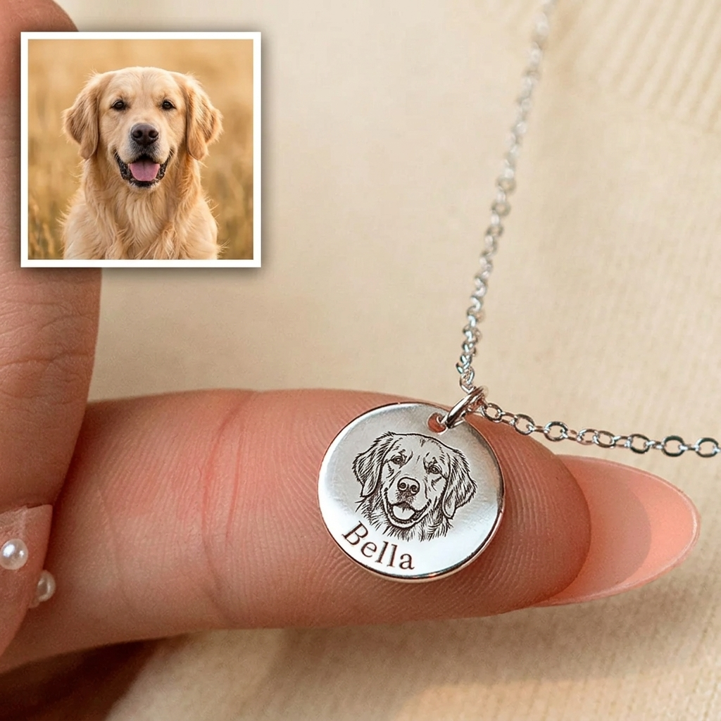 Collar con grabado de la foto de tu mascota