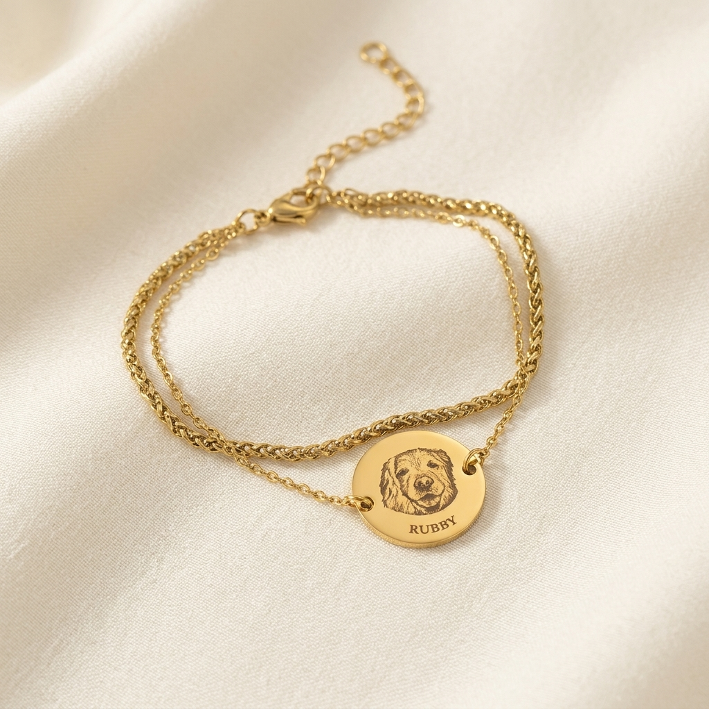 Pulsera personalizada con foto de perro