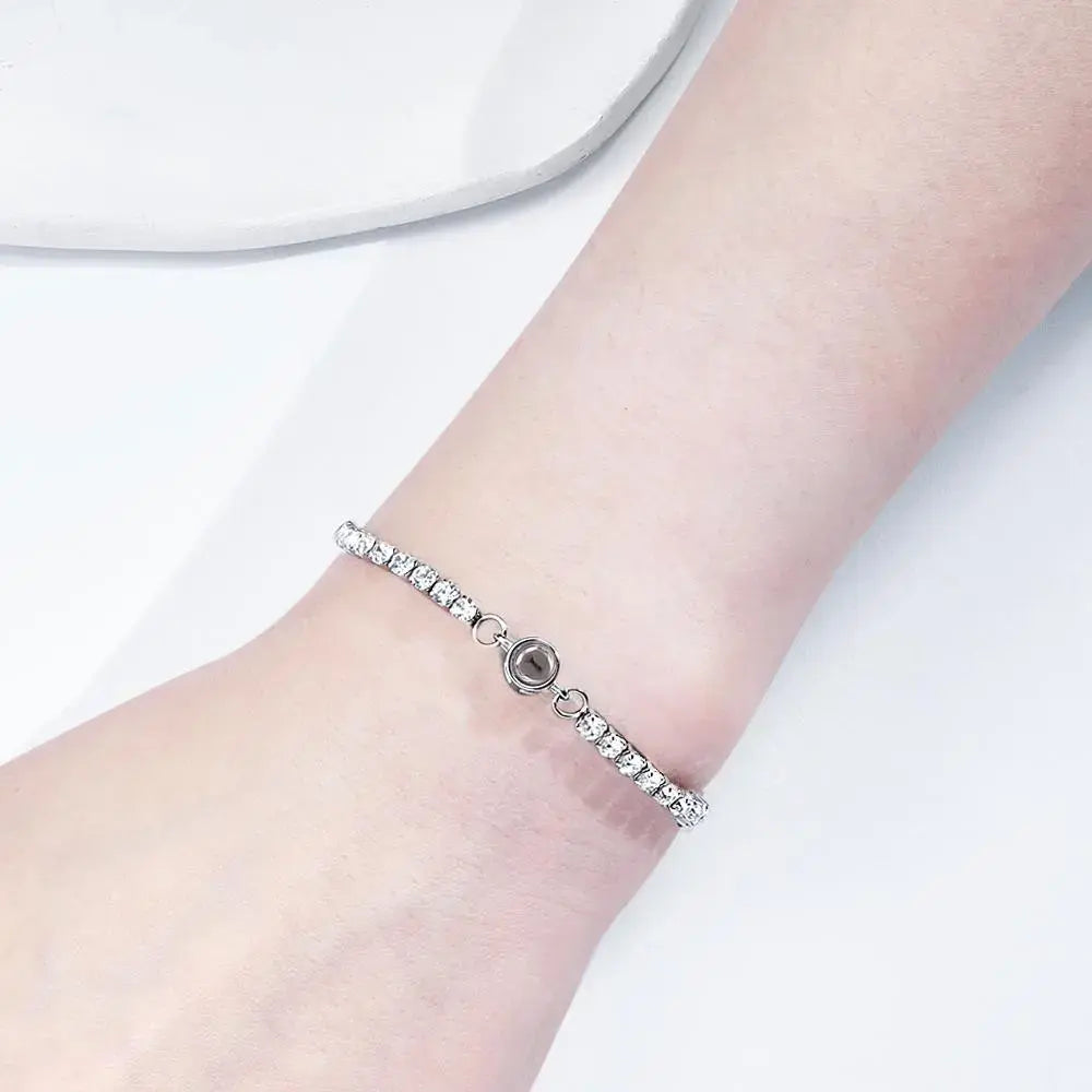 Pulsera de tenis personalizada con foto