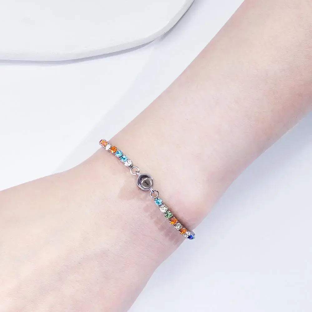 Pulsera de tenis personalizada con foto