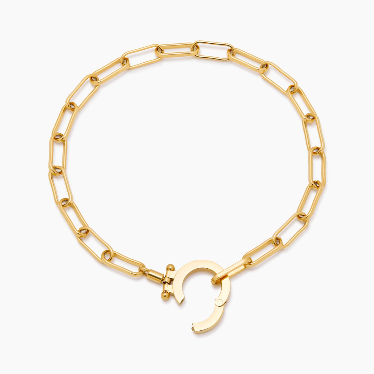 Pulsera esencial con cadena estilo clips de oficina