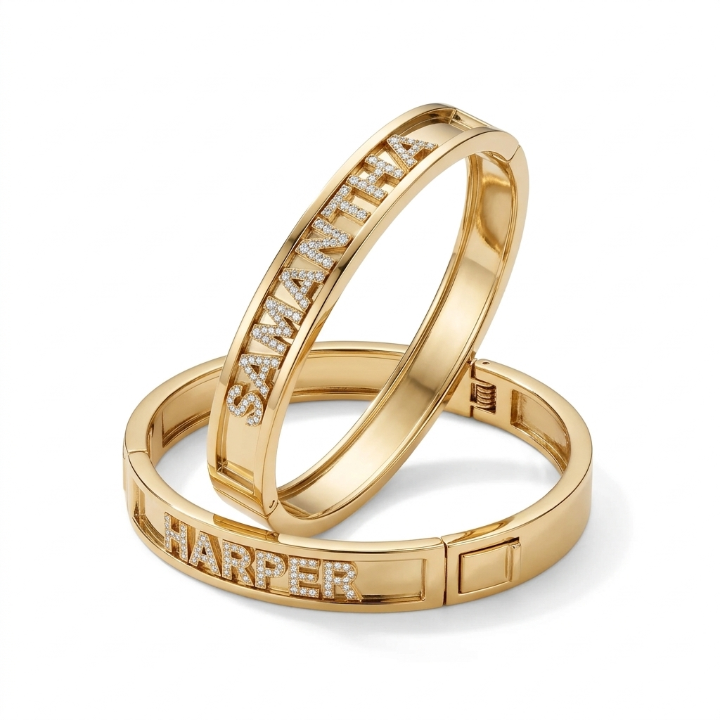 Pulsera personalizada con nombre y circonitas